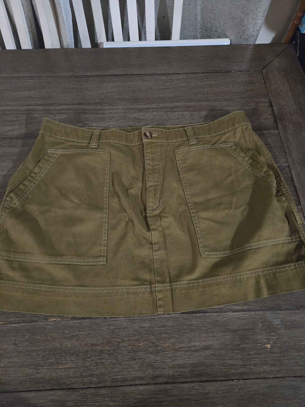 Old Navy Satin Moss Green Utility Cargo Mini Skirt Plus Size 20